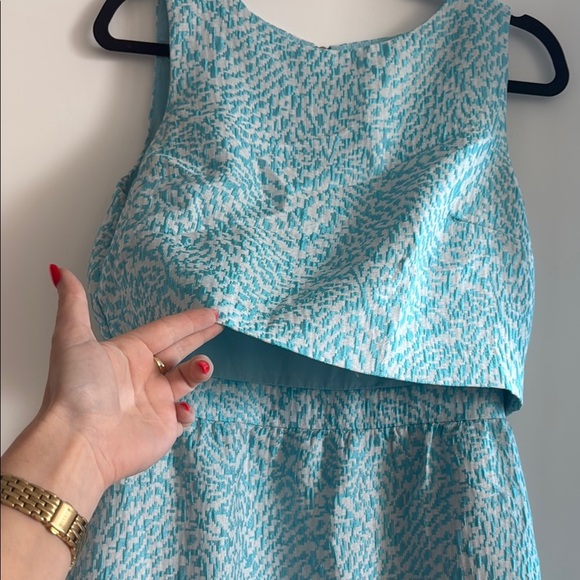 The Limited 8 Blue Patterned Sleeveless Dress - Picture 5 of 7